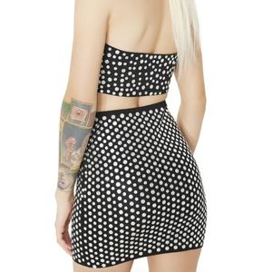 NWOT Kikiriki "Easy Money" Studded Mini Skirt